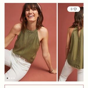 Women’s Anthropology Cloth & Stone Cutout Halter Top